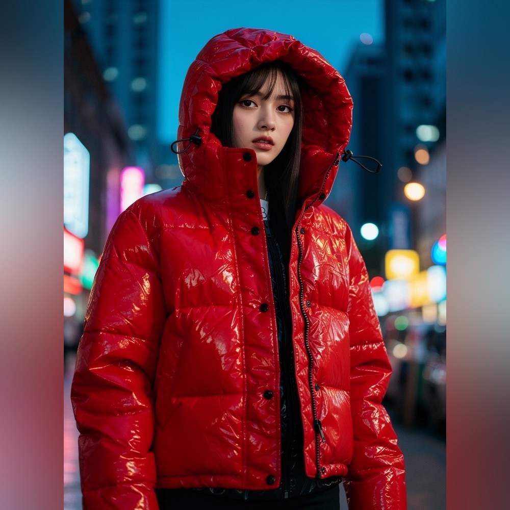 S13 Women's Red Puffer Jacket
